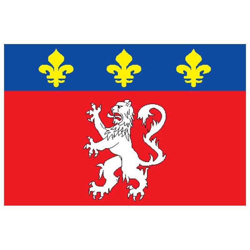 Lyonnais Prov Flag N3177 A4 Photo Print
