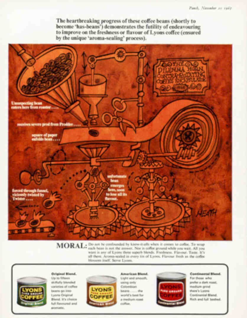 Lyons Coffee Machine Vintage Retro Advert Poster A4 Photo Print
