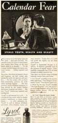 Lysol Calendar Fear Vintage Retro Advert Poster A4 Photo Print