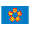 Lyubertsy City Flag N1629 A4 Photo Print