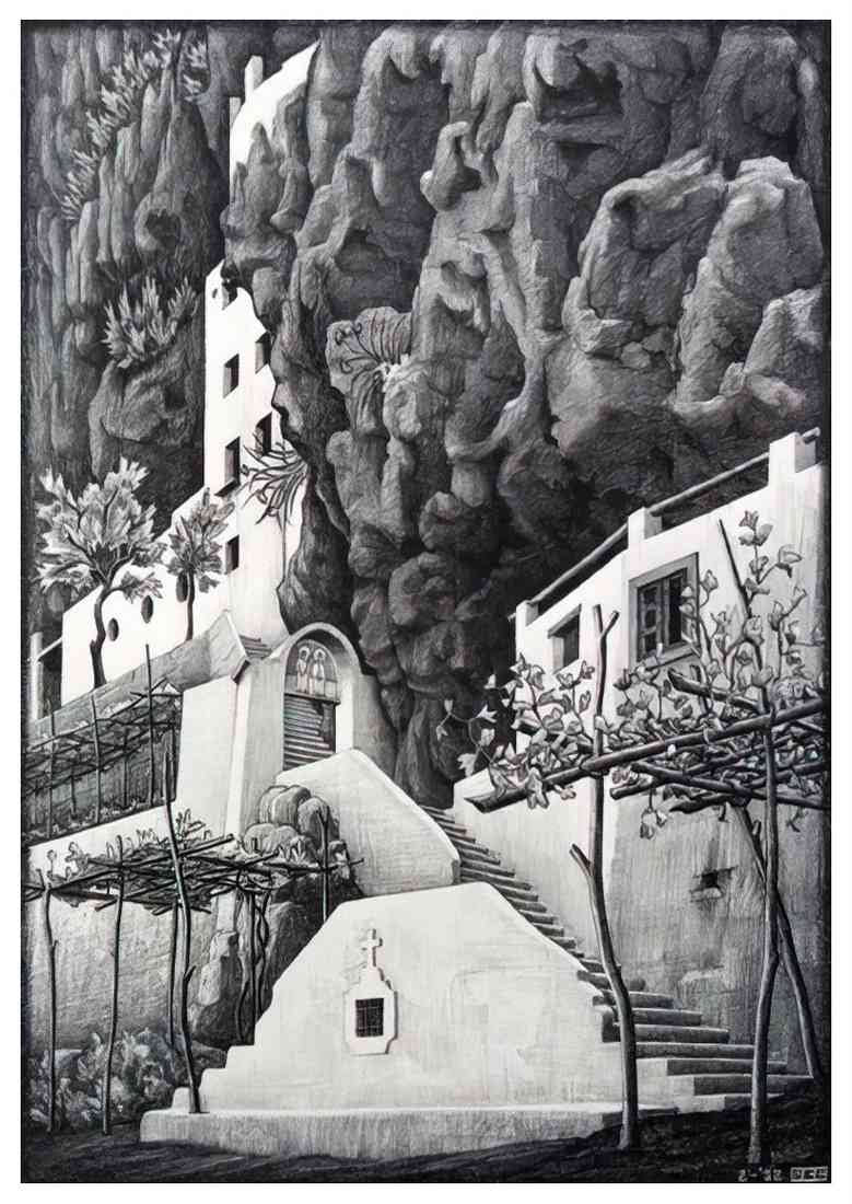 M C Escher San Cosimo Ravello A4 Photo Print