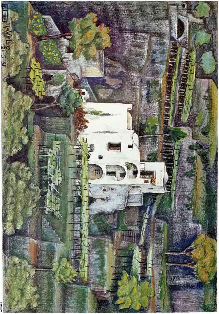 M C Escher farmhouse ravello colour A4 Photo Print