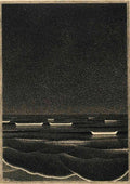 M C Escher fluorescent sea A4 Photo Print