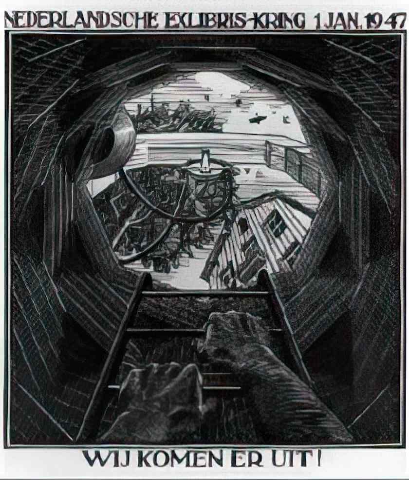 M C Escher circle limit i Art A4 Photo Print
