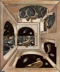 M C Escher covered alley in atrani Art A4 Photo Print