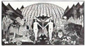 M C Escher day and night Art A4 Photo Print