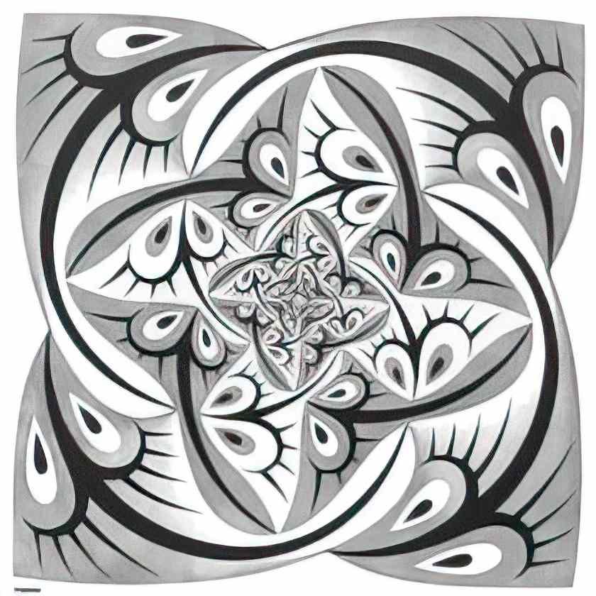 M C Escher depth Art A4 Photo Print