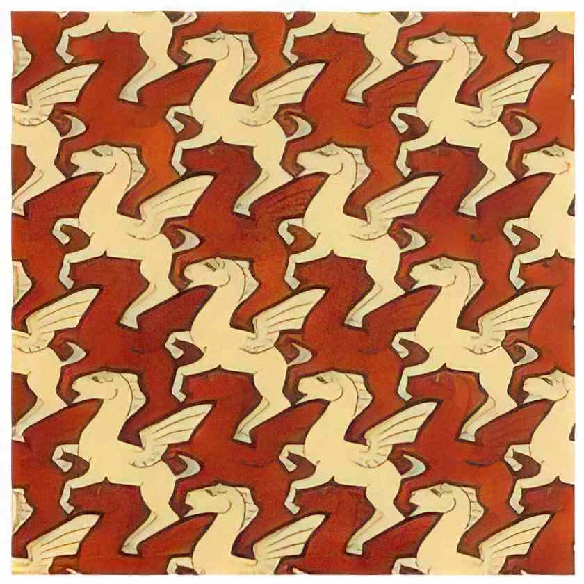 M C Escher development iii Art A4 Photo Print