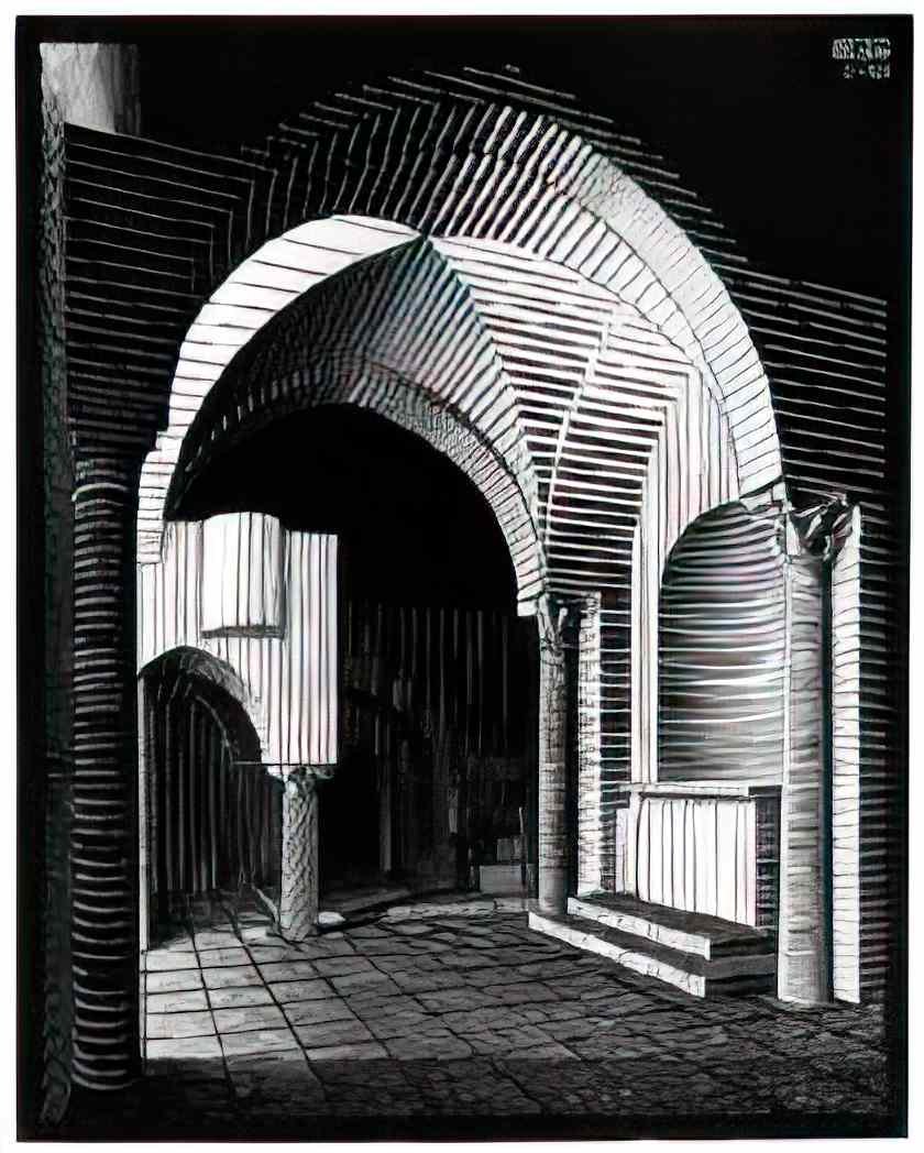M C Escher dragon Art A4 Photo Print