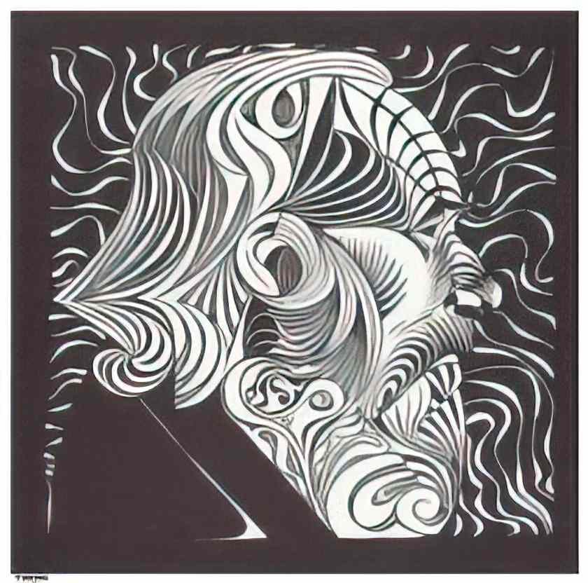 M C Escher dwarves Art A4 Photo Print