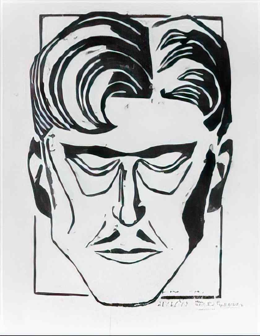 M C Escher eight heads Art A4 Photo Print