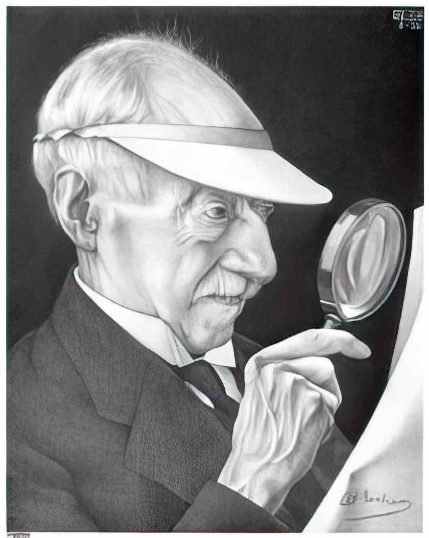 M C Escher emblemata anvil Art A4 Photo Print