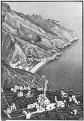 M C Escher ravello and the coast of amalfi A4 Photo Print