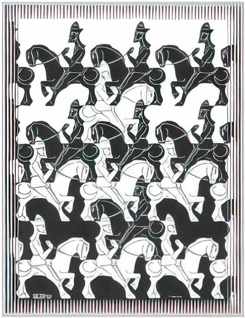 M C Escher emblemata steamroller Art A4 Photo Print