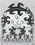 M C Escher emblemata well Art A4 Photo Print
