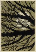 M C Escher rippled surface A4 Photo Print
