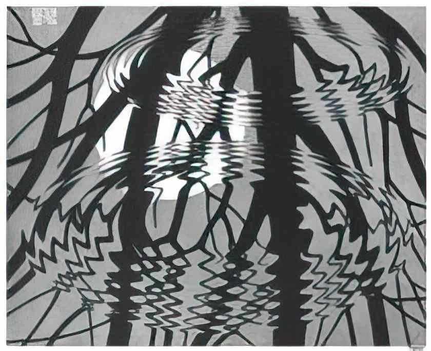 M C Escher eye colour Art A4 Photo Print