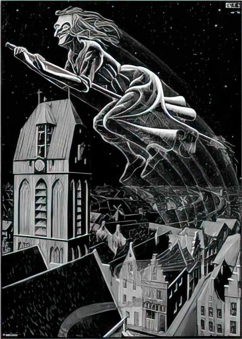 M C Escher fiumara calabria Art A4 Photo Print