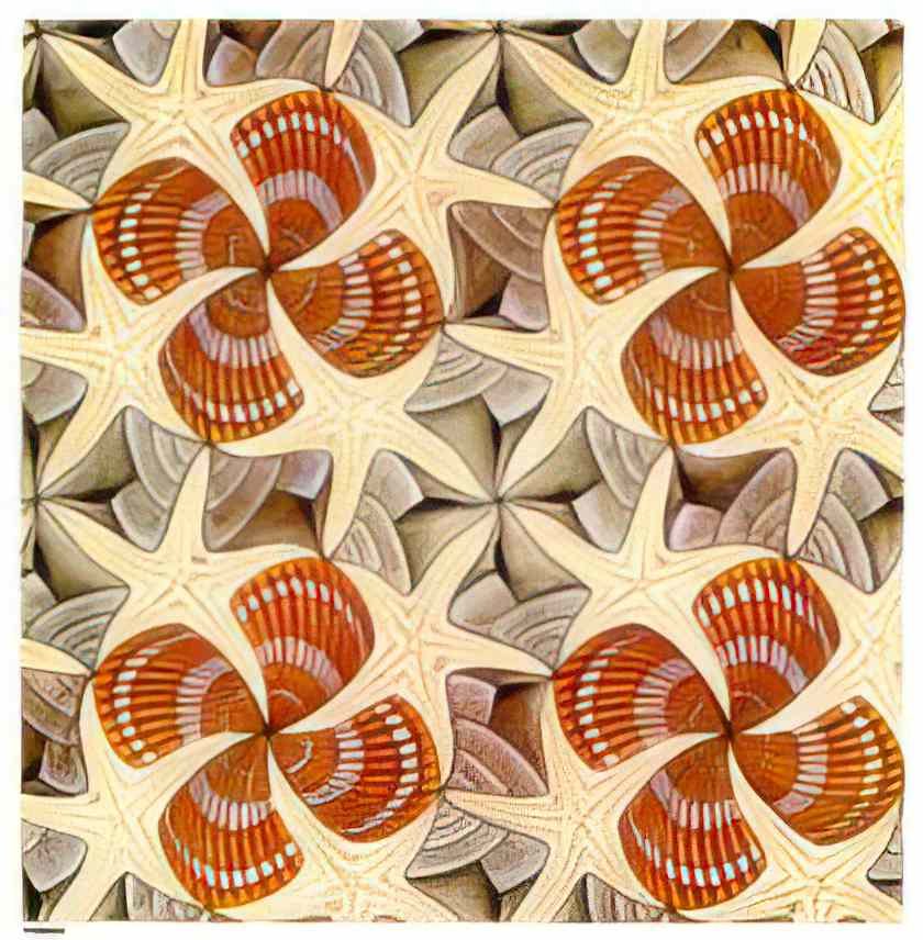 M C Escher frog Art A4 Photo Print