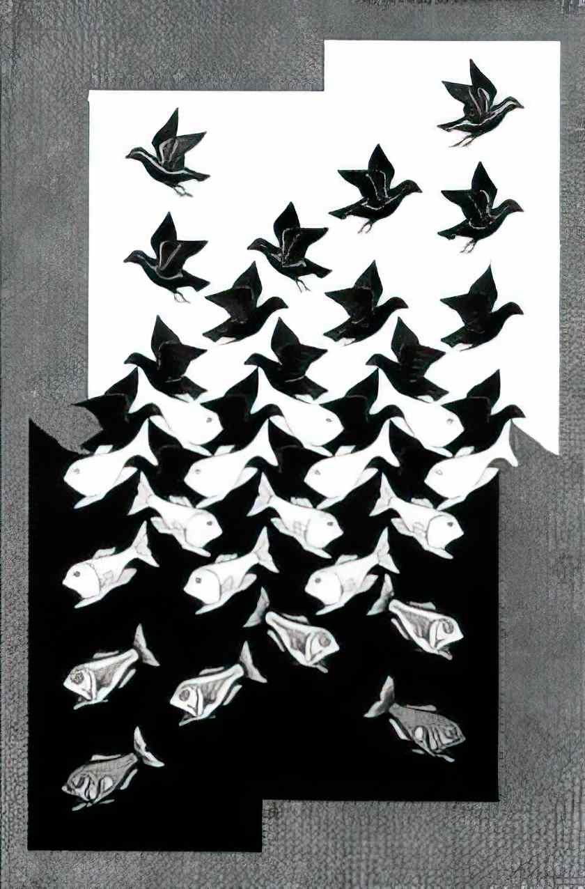 M C Escher gravitation Art A4 Photo Print