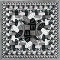 M C Escher house of stairs Art A4 Photo Print
