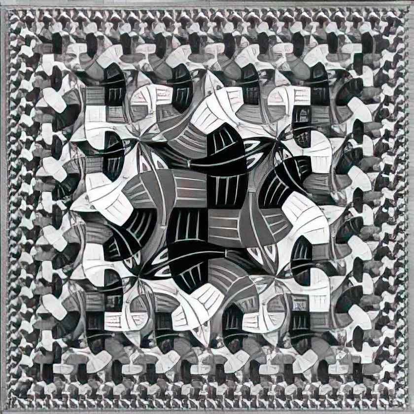 M C Escher house of stairs Art A4 Photo Print