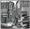 M C Escher initial d  Art A4 Photo Print