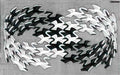M C Escher initial v  Art A4 Photo Print