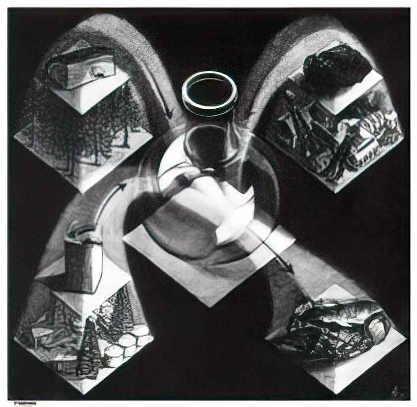 M C Escher knot Art A4 Photo Print