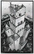 M C Escher metamorphosis ii excerpt Art A4 Photo Print