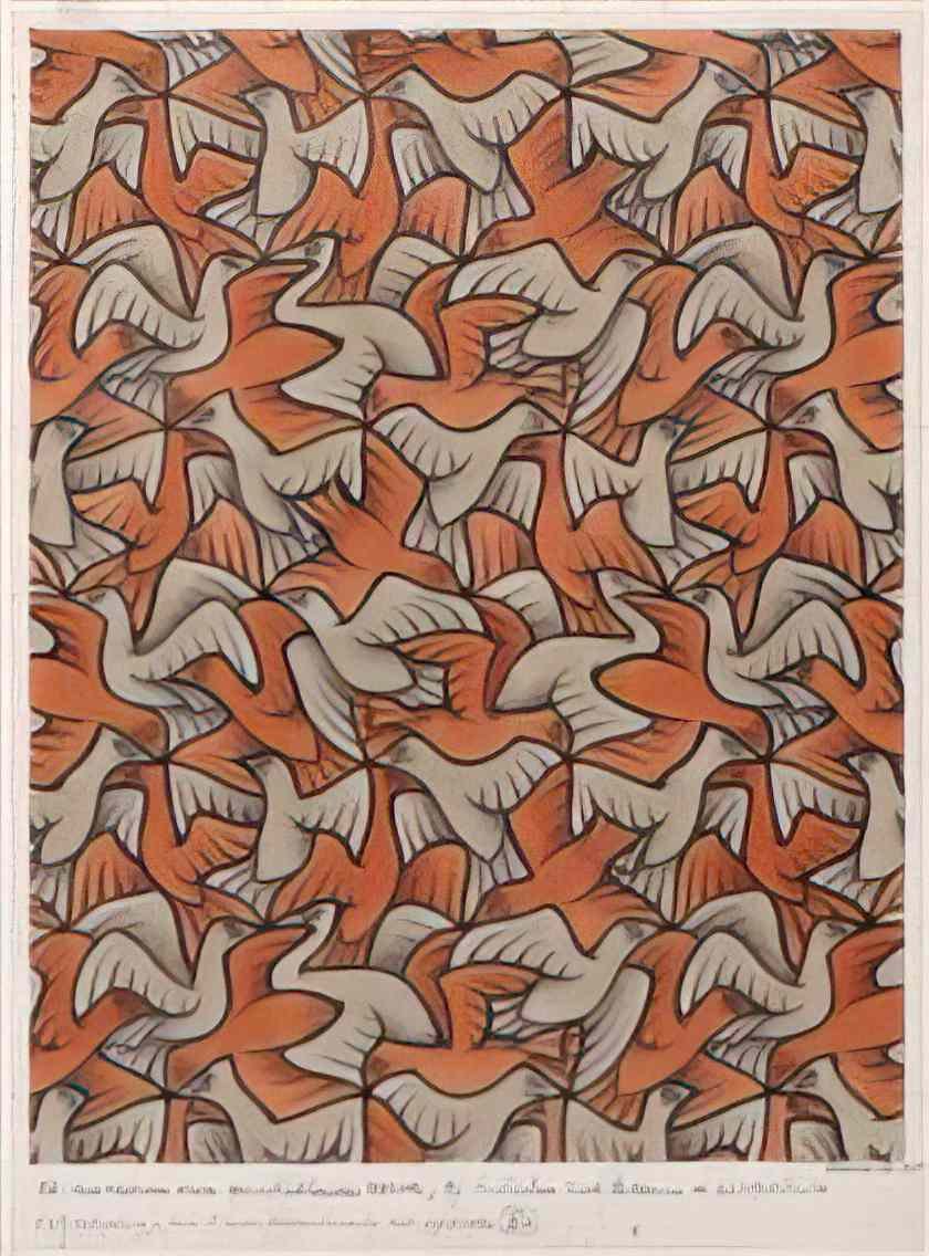 M C Escher metamorphosis iii 1968 2 Art A4 Photo Print
