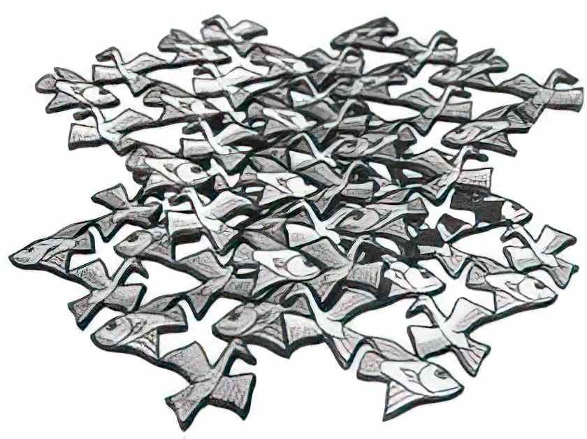 M C Escher metamorphosis iii excerpt 1 1968 Art A4 Photo Print