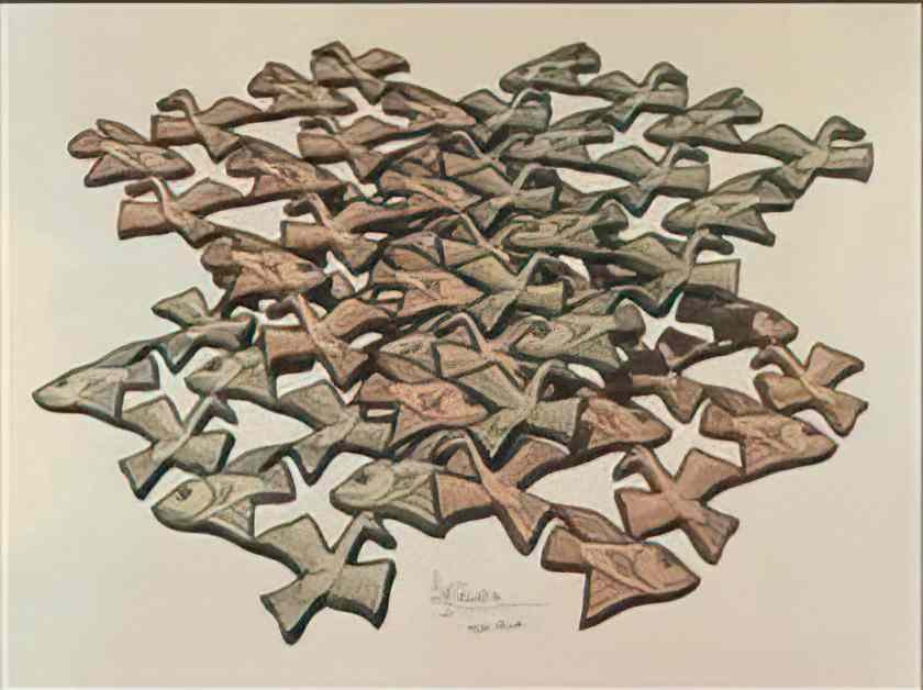 M C Escher metamorphosis iii excerpt 2 1968 Art A4 Photo Print