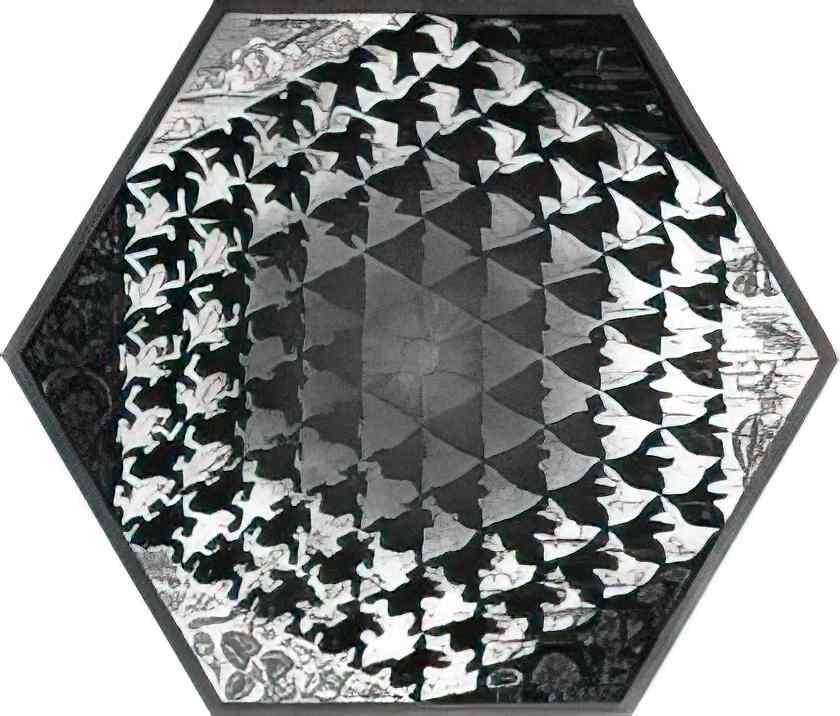 M C Escher metamorphosis iii excerpt 5 1968 Art A4 Photo Print