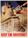 M1 Sherman German American World War II Advert Poster