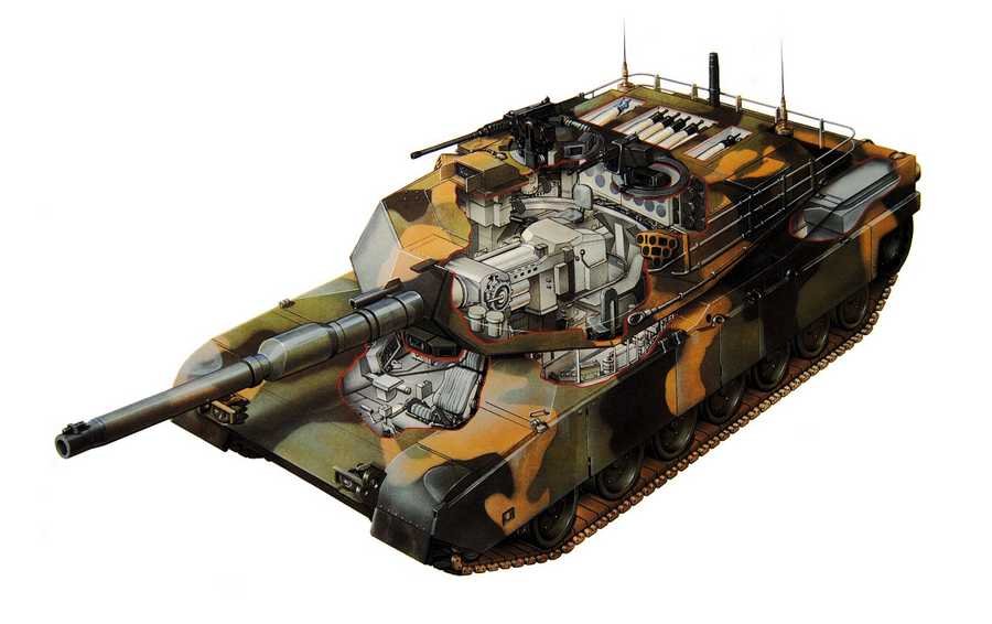 M1A1 cutaway A4 Photo Print