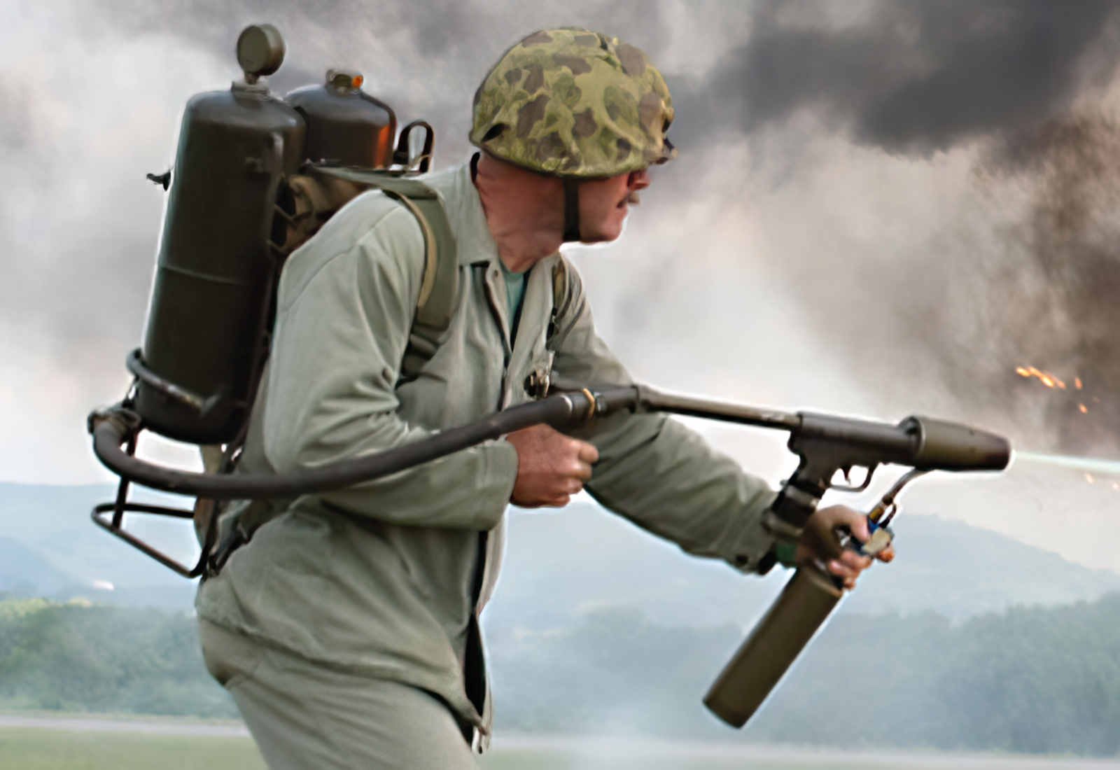 M2 Flamethrower A4 Photo Print