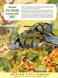 M3 Stuart Tanks 1940s Vintage Retro Advert Poster