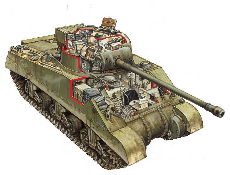 M4 Sherman cutaway A4 Photo Print