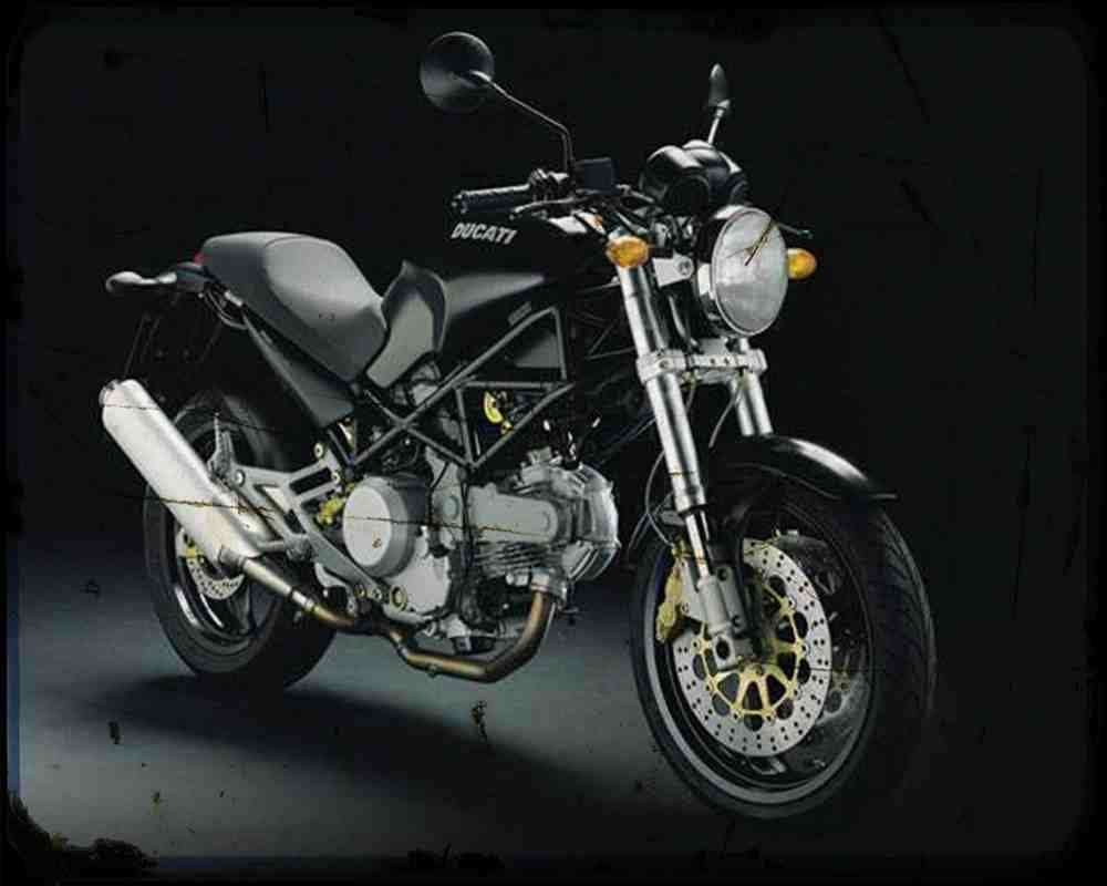 M620 Daek 02 A4 Photo Print Motorbike Vintage Aged