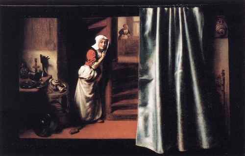MAES Nicolaes Eavesdropper with a Scolding Woman  A4 Photo Print
