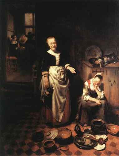 MAES Nicolaes The Idle Servant  A4 Photo Print