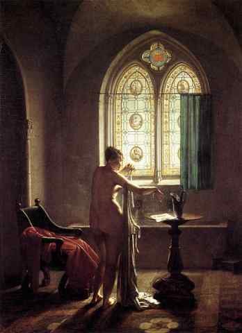 MALLET Jean Baptiste Gothic Bathroom A4 Photo Print