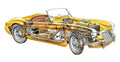 MG A 1600 cutaway A4 Photo Print