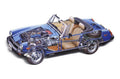 MG Midget 1500 1974 cutaway A4 Photo Print