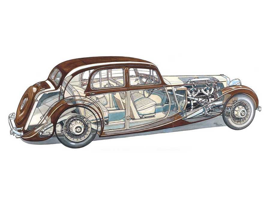 MG SA saloon cutaway A4 Photo Print