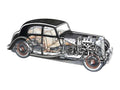 MG VA Sports Saloon 1937 cutaway A4 Photo Print