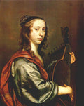 MIJTENS Jan Lady Playing The Lute Art A4 Photo Print