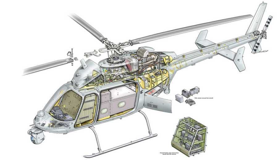 MQ 8C Fire Scout cutaway A4 Photo Print