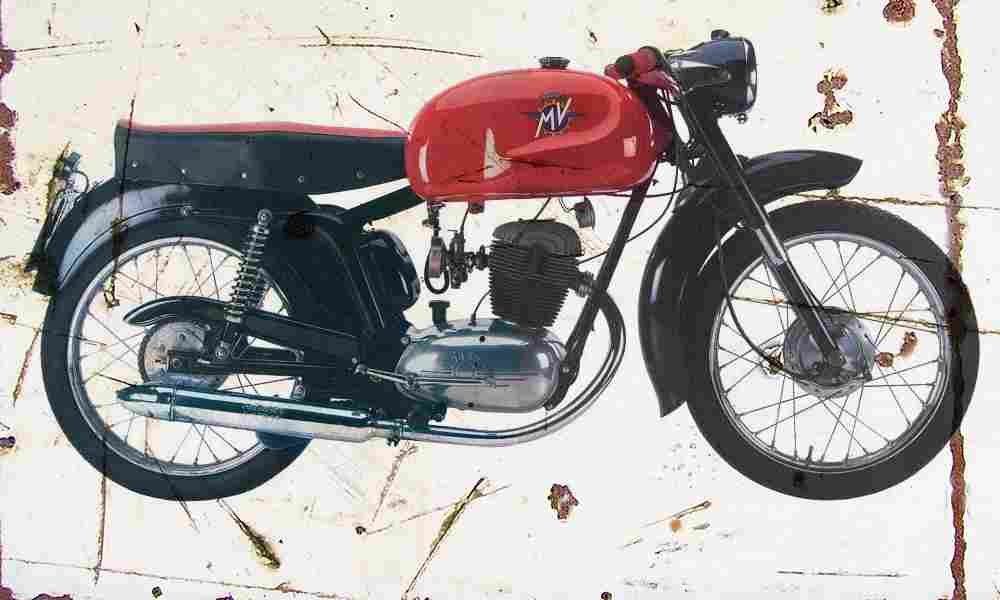MV Agusta 125TR 1954 Aged Vintage A4 Photo Print